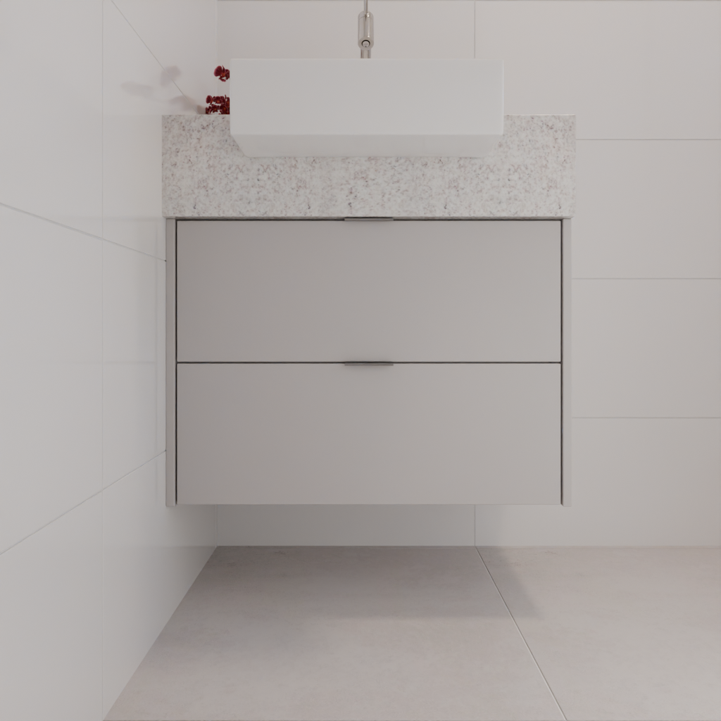 Armário de Banheiro Suite Gaveteiro Cinza Cobalto (Sudoeste / Bias Fortes - Apt 03 04)