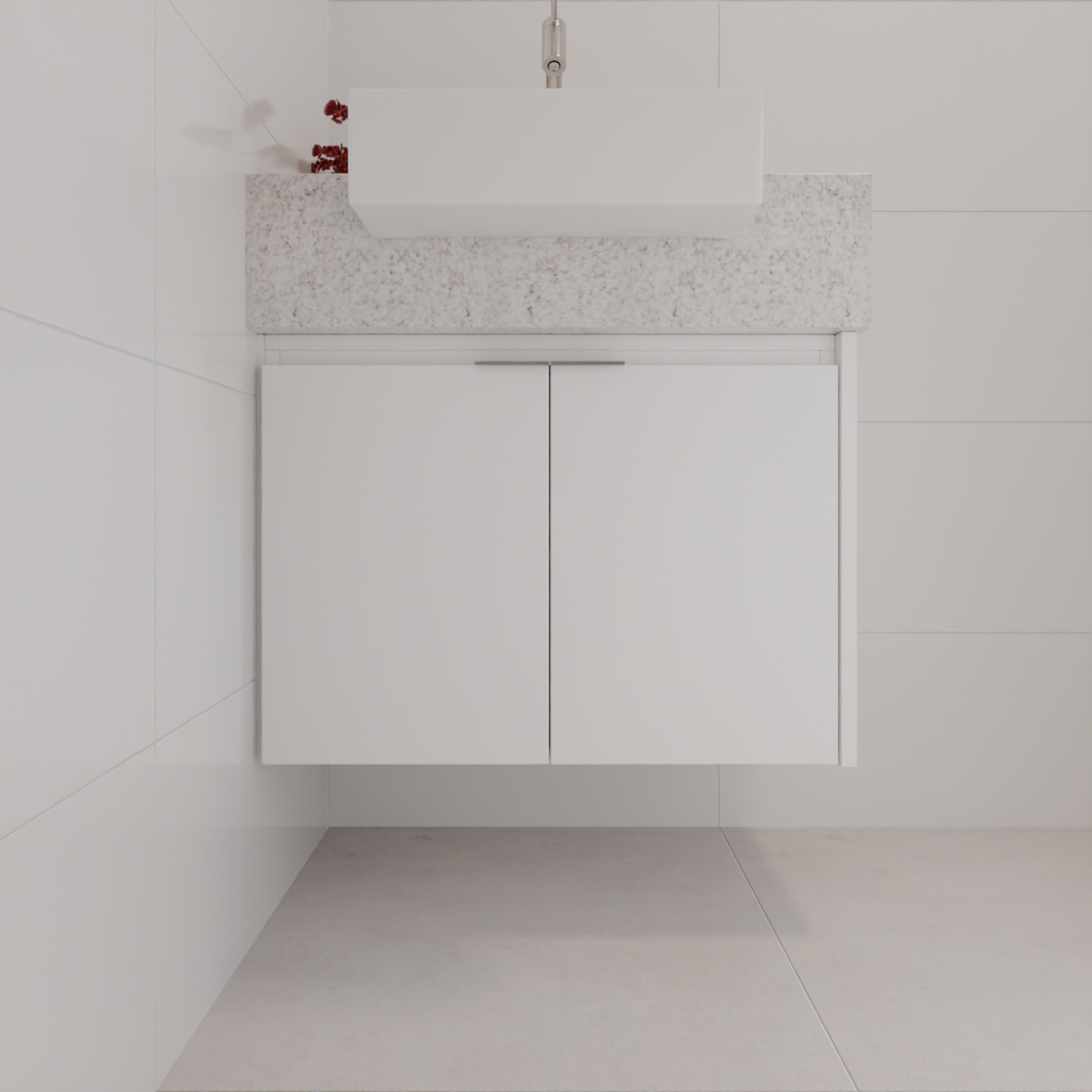 Armário de Banheiro Suite Porta de Giro Branco Tx (Sudoeste / Bias Fortes - Apt 03 04)