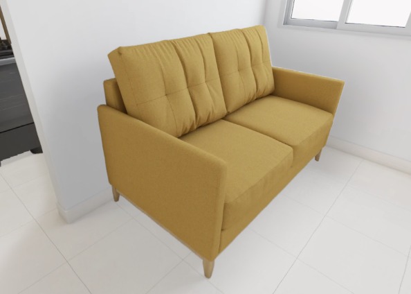 Sofá Carlo 1,60 - Tecido Linho Terracota 2810