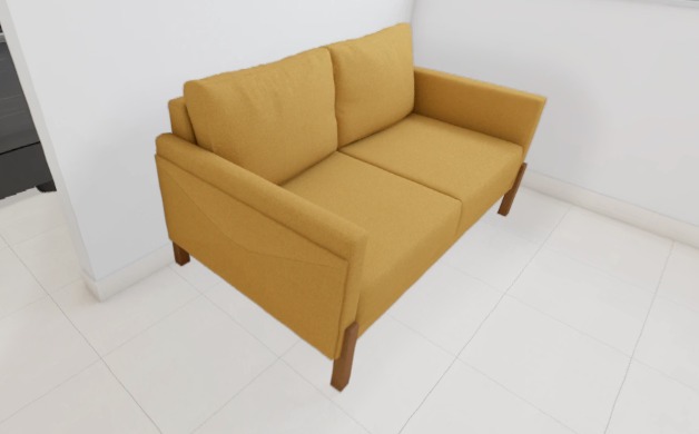 Sofá Arthur 1,60m - Tecido Linho Terracota 2810