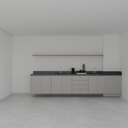 Armário Cozinha Inferior Cinza Cobalto (Sudoeste / Vale do Sereno – Apt 01 04 05 06 09 10)