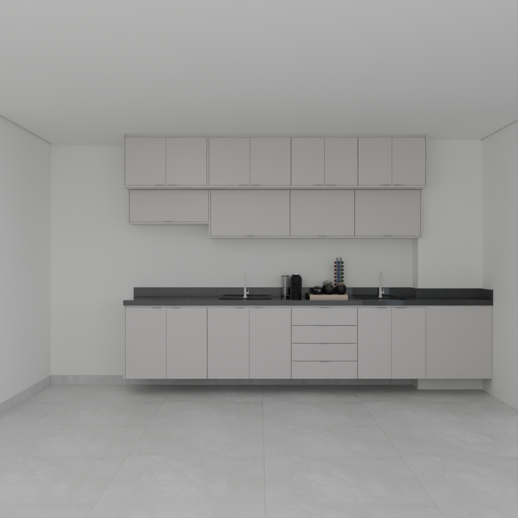 Armário Cozinha Cinza Cobalto (Sudoeste / Vale do Sereno – Apt 01 04 05 06 09 10)