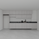 Armário Cozinha Completo Cinza Cobalto (Sudoeste / Vale do Sereno – Apt 01 04 05 06 09 10)