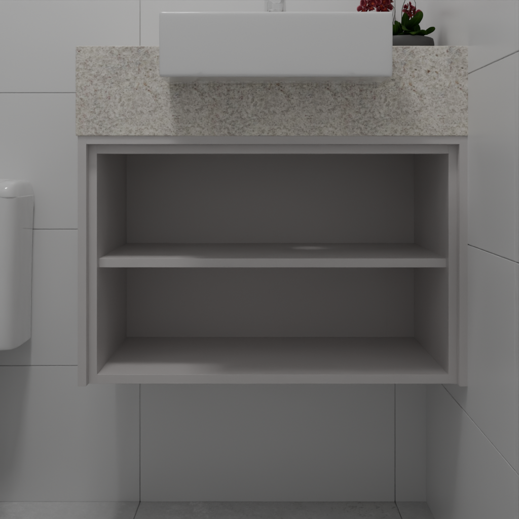 Armário Banheiro Nicho Cinza Cobalto (Sudoeste / Vale do Sereno – Apt 01 04 05 06 09 10)