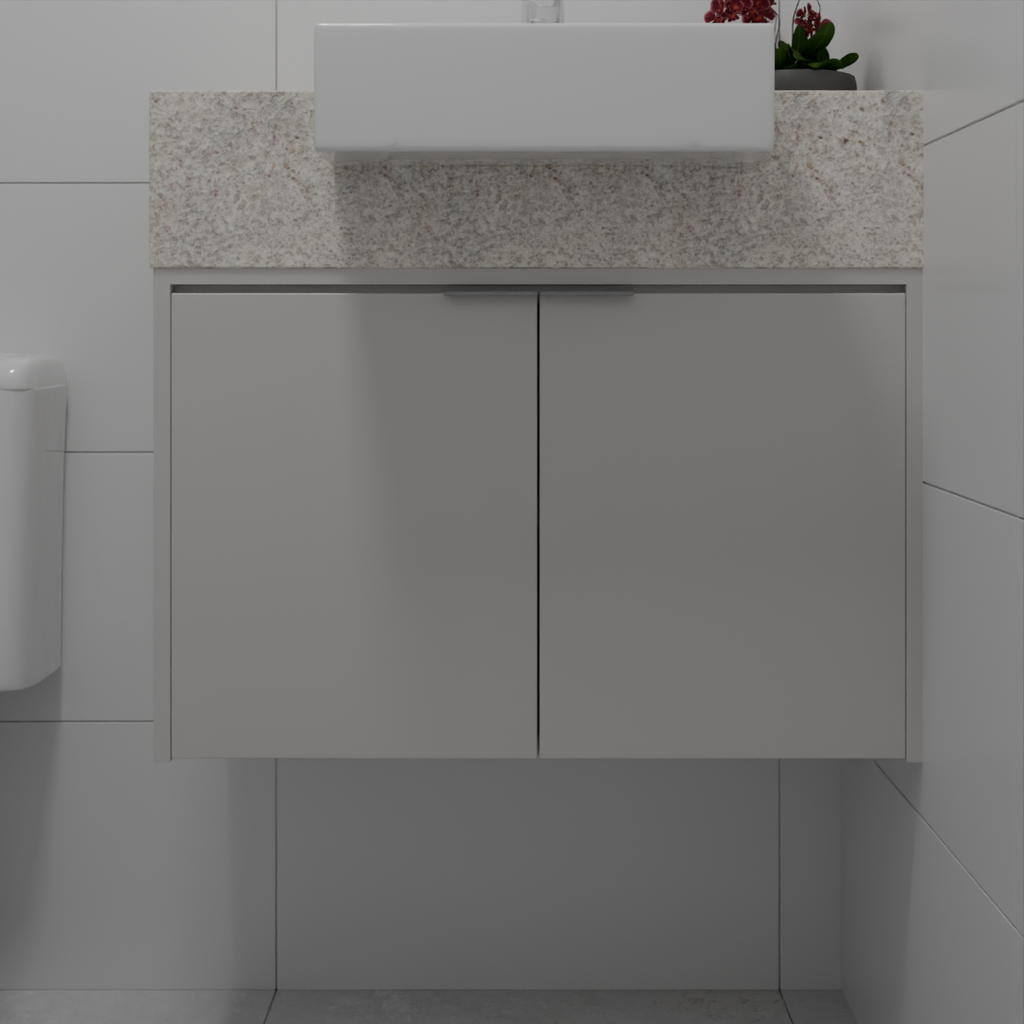 Armário de Banheiro Porta de Giro Cinza Cobalto (Sudoeste / Vale do Sereno – Apt 01 04 05 06 09 10)