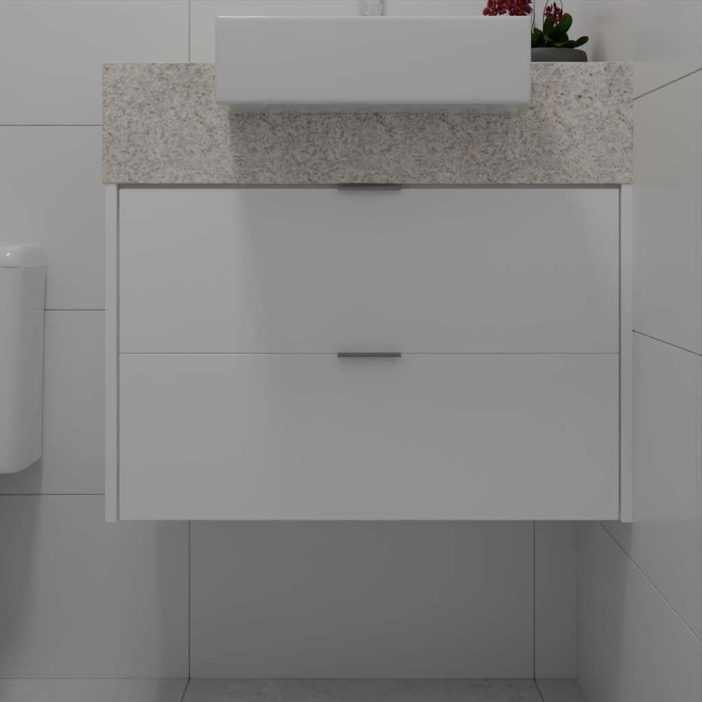 Armário Banheiro Gaveteiro Branco Tx (Sudoeste / Vale do Sereno – Apt 01 04 05 06 09 10)