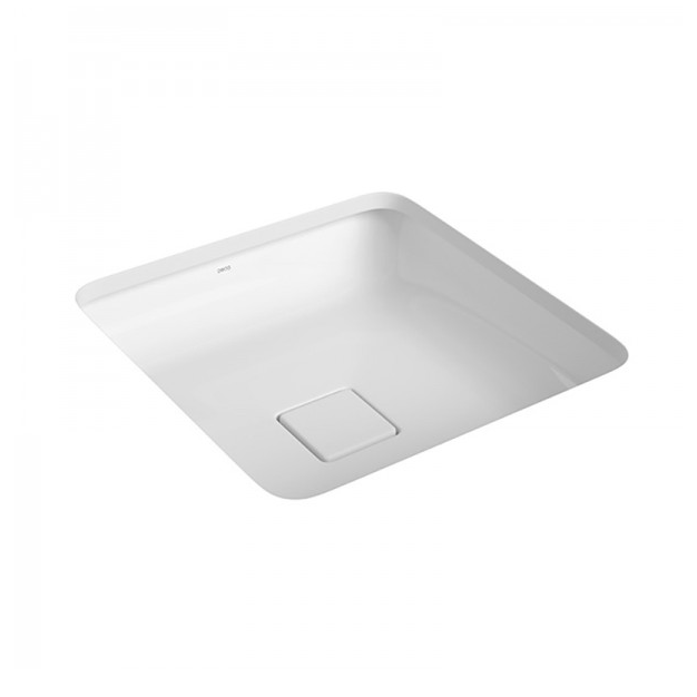 Cuba de embutir quadrada 40cm Branca Deca Cuba Banho Master