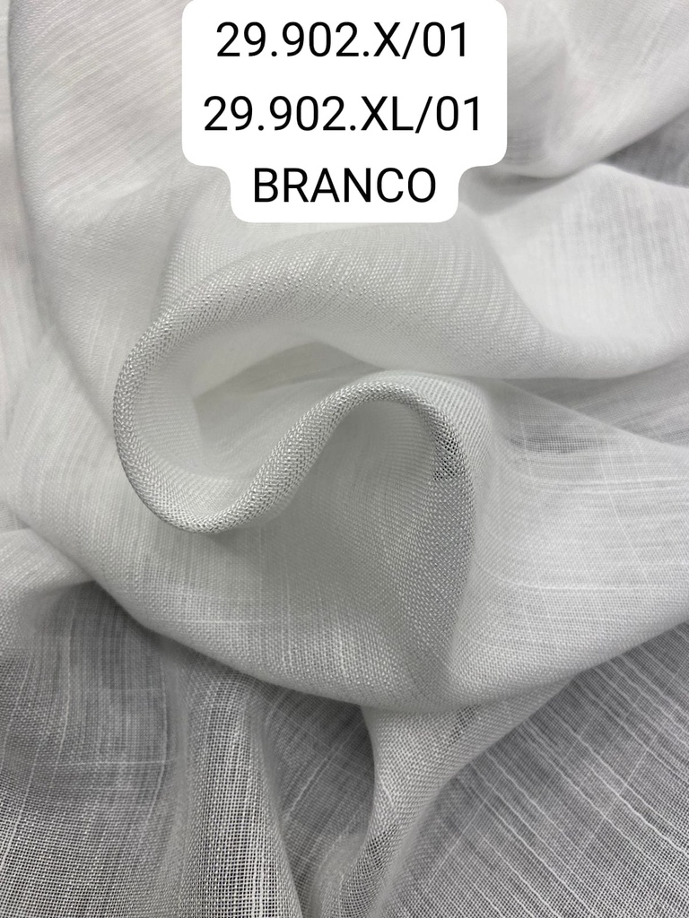 Cortina Blackout Branco 2x 2,40m e Gaze Linho Branco 2x 2,75m - Vão 2,40 Largura x 2,45 Altura