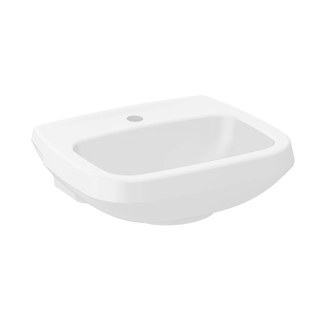 Lavatório para coluna City 49,5x41x16,5 Branco Celite  Tanque Lavabo de Serviço Padrão Construtora