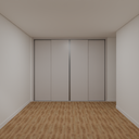 Armário Quarto Casal 4 Portas de Correr Cinza Cobalto (Sudoeste / Vale do Sereno – Apt 02 03 07 08)