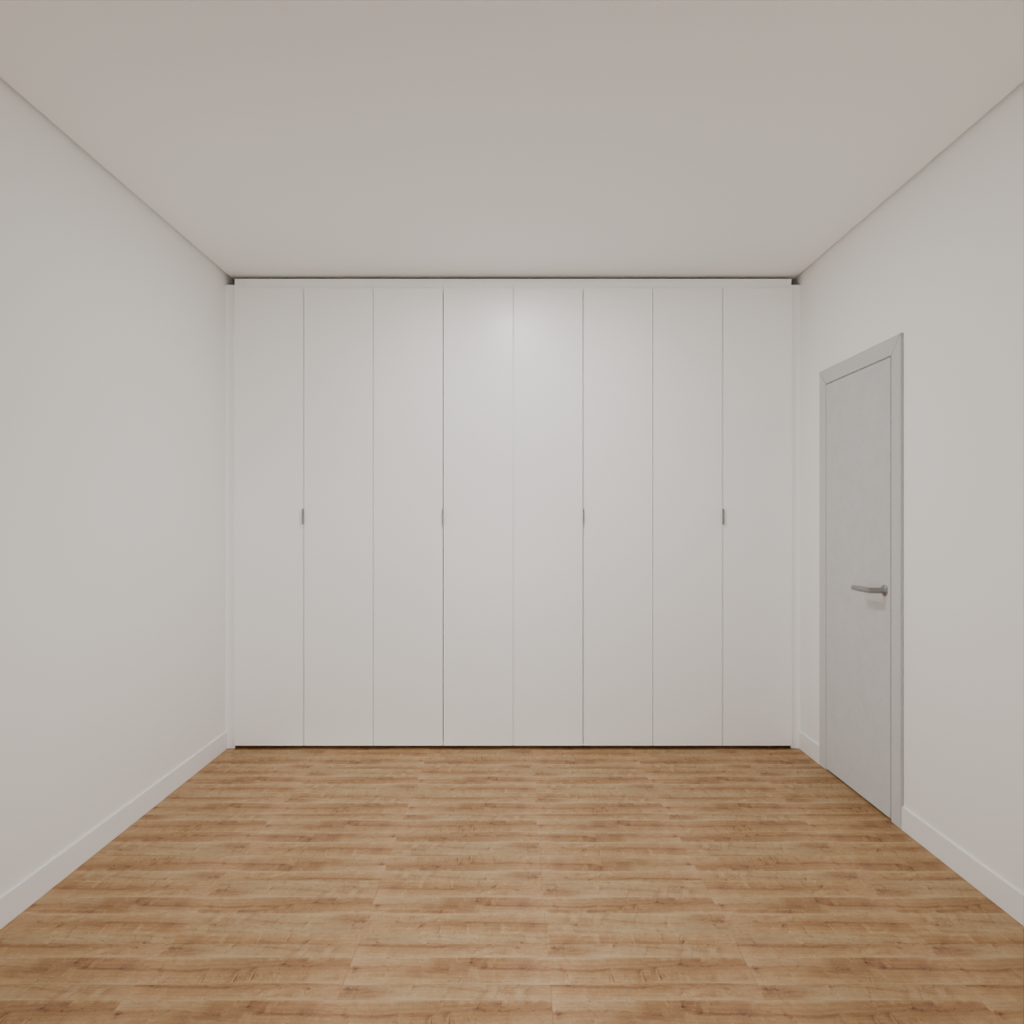 Armário Quarto Solteiro 8 Portas de Giro Branco Tx (Sudoeste / Vale do Sereno – Apt 02 03 07 08)