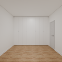 Armário Quarto Solteiro 8 Portas de Giro Branco Tx (Sudoeste / Vale do Sereno – Apt 02 03 07 08)