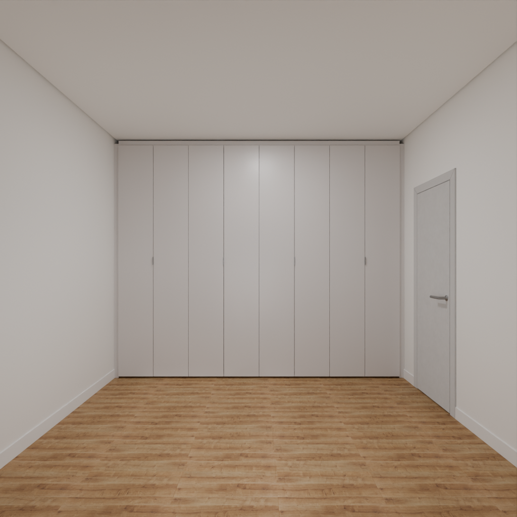 Armário Quarto Solteiro 8 Portas de Giro Cinza Cobalto (Sudoeste / Vale do Sereno – Apt 02 03 07 08)