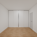 Armário Quarto Solteiro 4 Portas de Correr Branco Tx (Sudoeste / Vale do Sereno – Apt 02 03 07 08)