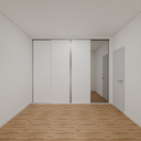 Armário Quarto Solteiro 3 Portas de Correr 1 Espelho Branco Tx (Sudoeste / Vale do Sereno – Apt 02 03 07 08)