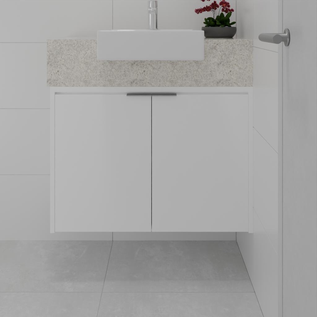 Armário de Banheiro Social Porta de Giro Branco Tx (Sudoeste / Vale do Sereno – Apt 02 03 07 08)