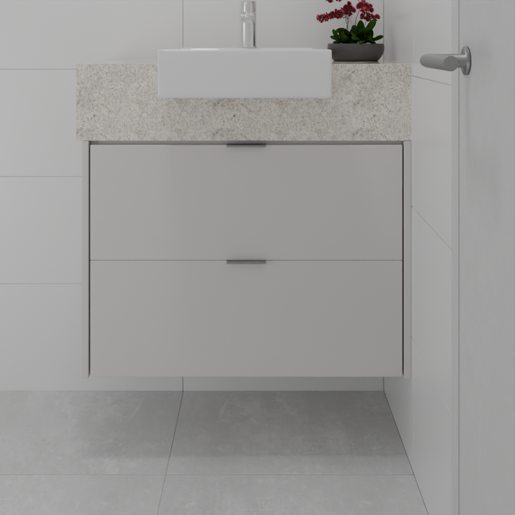 Armário Banheiro Social Gaveteiro Cinza Cobalto (Sudoeste / Vale do Sereno – Apt 02 03 07 08)