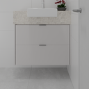 Armário de Banheiro Social Gaveteiro Cinza Cobalto (Sudoeste / Vale do Sereno – Apt 02 03 07 08)