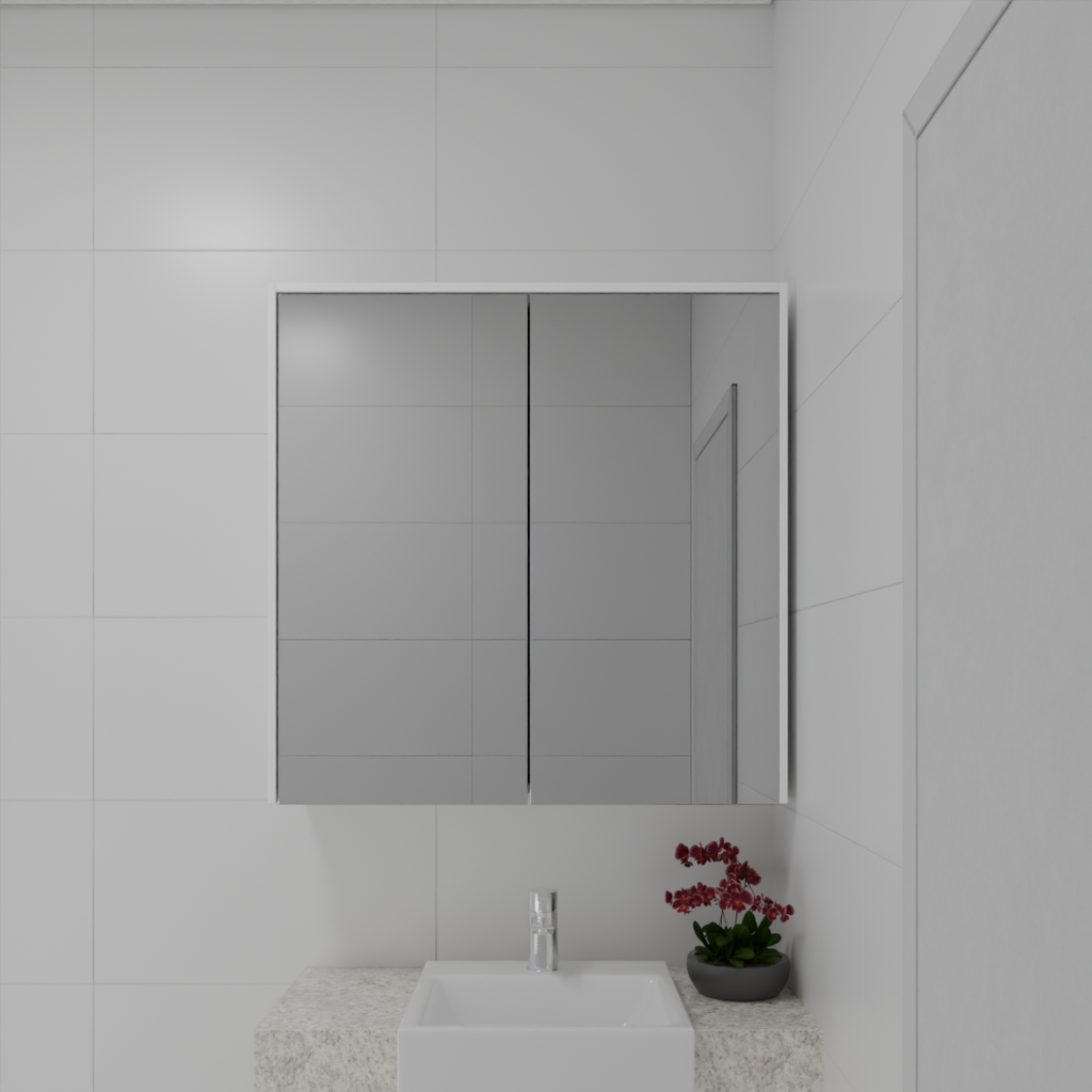 Armário Banheiro Social Aéreo Branco Tx (Sudoeste / Vale do Sereno – Apt 02 03 07 08)