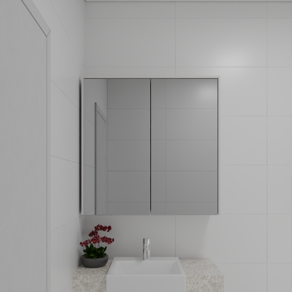 Armário Banheiro Suite Aéreo Cinza Cobalto (Sudoeste / Vale do Sereno – Apt 02 03 07 08)