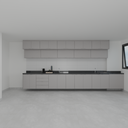 Armário Cozinha Cinza inferior e Superior Cinza Cobalto (Sudoeste / Vale do Sereno – Apt 02 03 07 08)