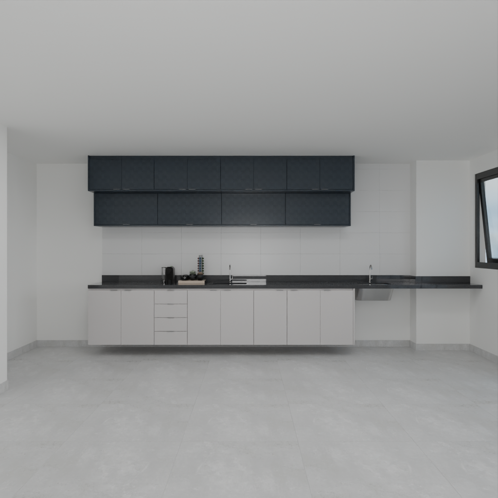 Armário Cozinha Cinza Cobalto e Azul Tx (Sudoeste / Vale do Sereno – Apt 02 03 07 08)