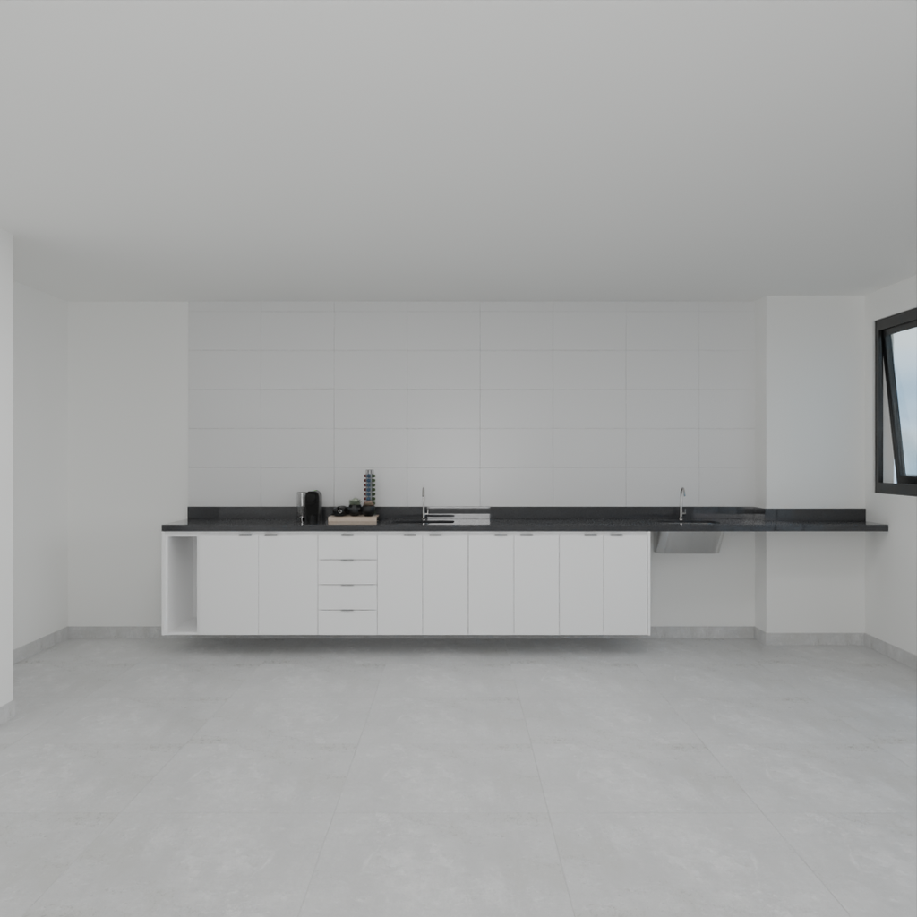 Armário Cozinha Inferior Branco Tx (Sudoeste / Vale do Sereno – Apt 02 03 07 08)