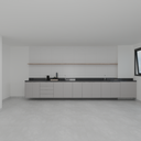 Armário Cozinha Inferior Cinza Cobalto (Sudoeste / Vale do Sereno – Apt 02 03 07 08)