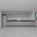 Armário Cozinha Completo Cinza Cobalto (Sudoeste / Vale do Sereno – Apt 02 03 07 08)