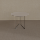 Mesa Lateral Off White com pés de metal (Sudoeste)