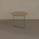 Mesa Lateral Louro Freijó com pés de metal (Sudoeste)