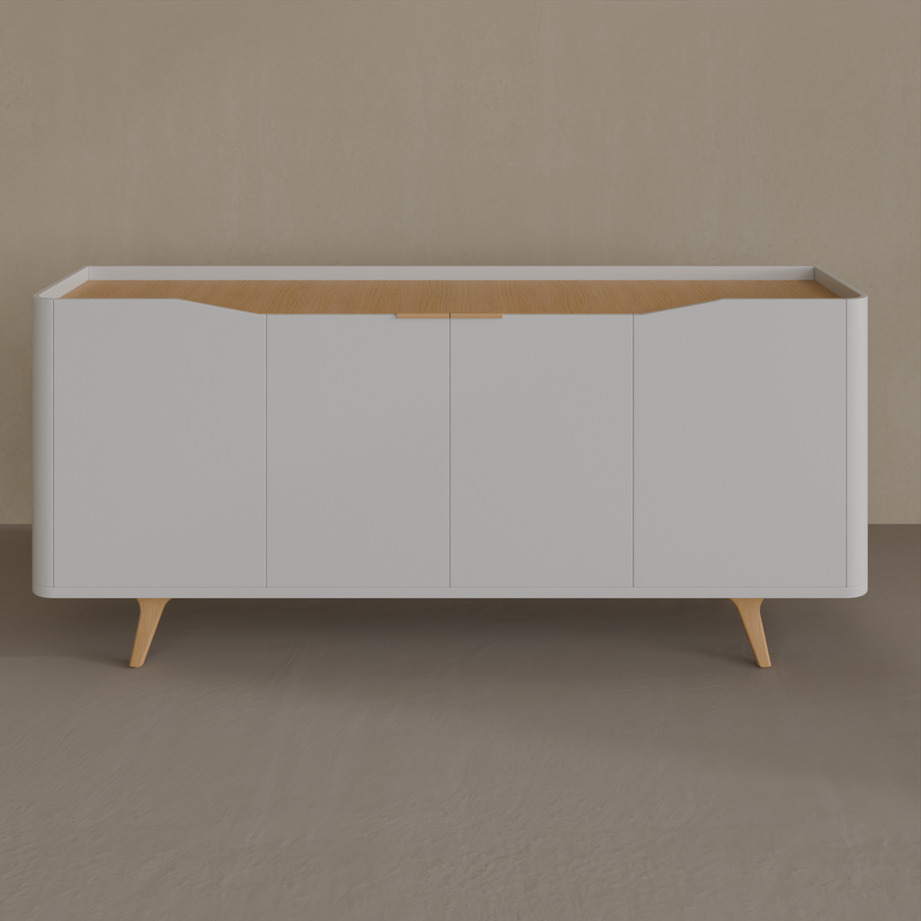 Buffet ARC 1,80m Off White e Amadeirado 64233