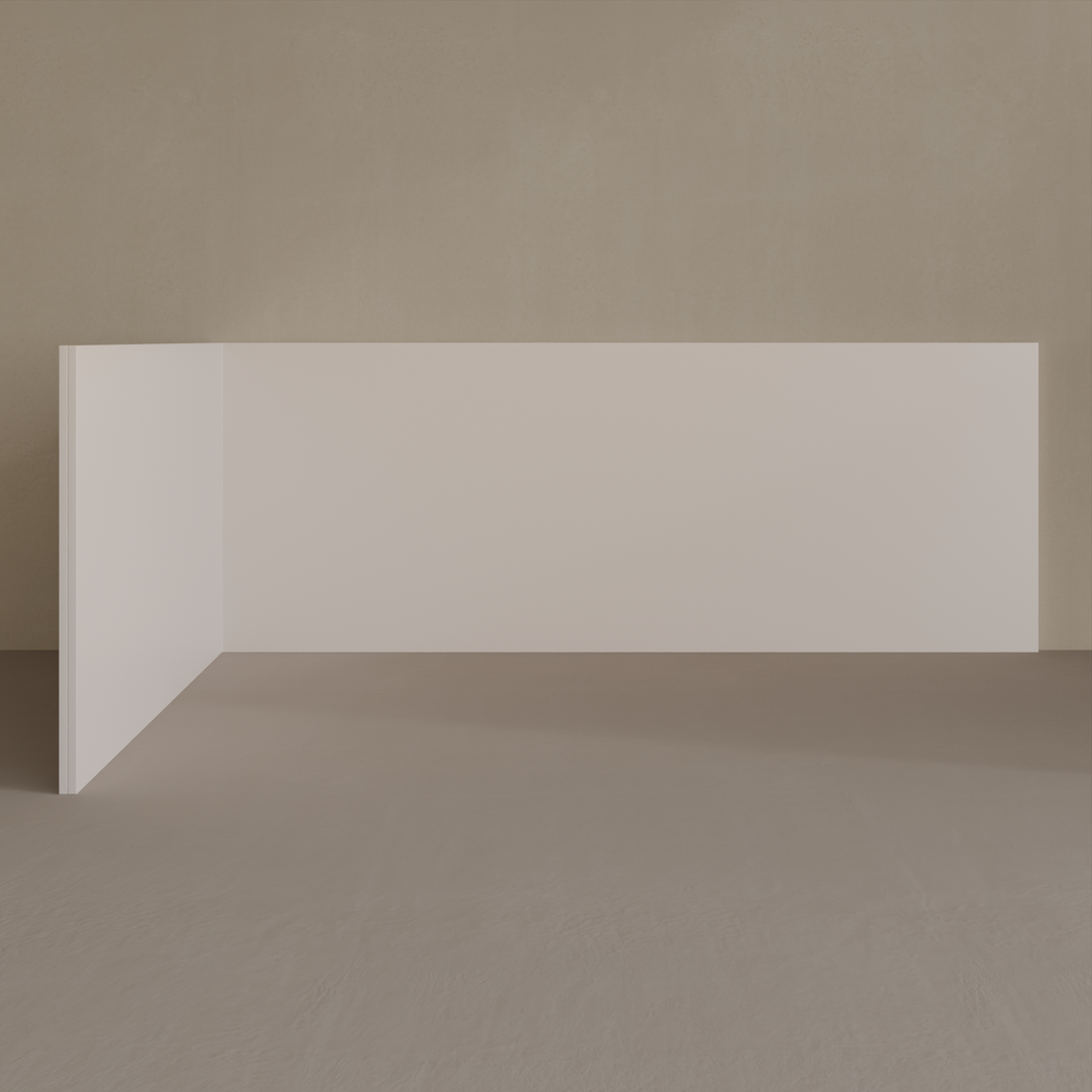 Cabeceira Personalizada Solteiro MDF 194+263 cm x 86 cm (LxA) Cinza Cobalto (Sudoeste / Bias Fortes - Apt 03 04)