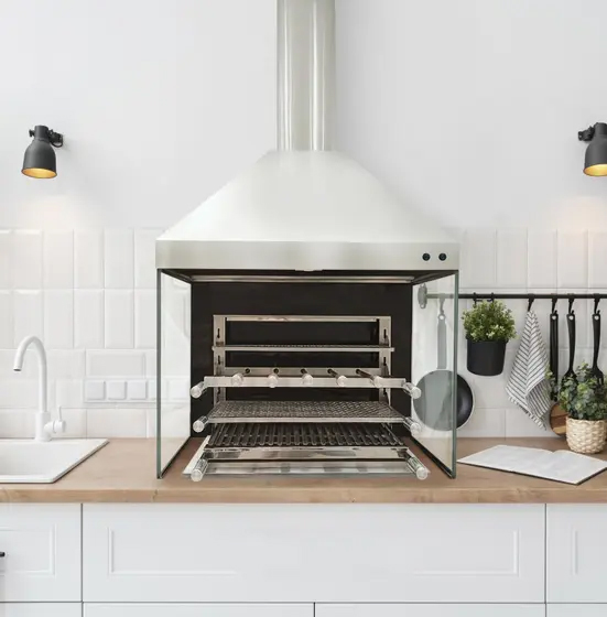 Kit Churrasqueira Gourmet Completa - 3 Águas Inox 430 - Suporte L