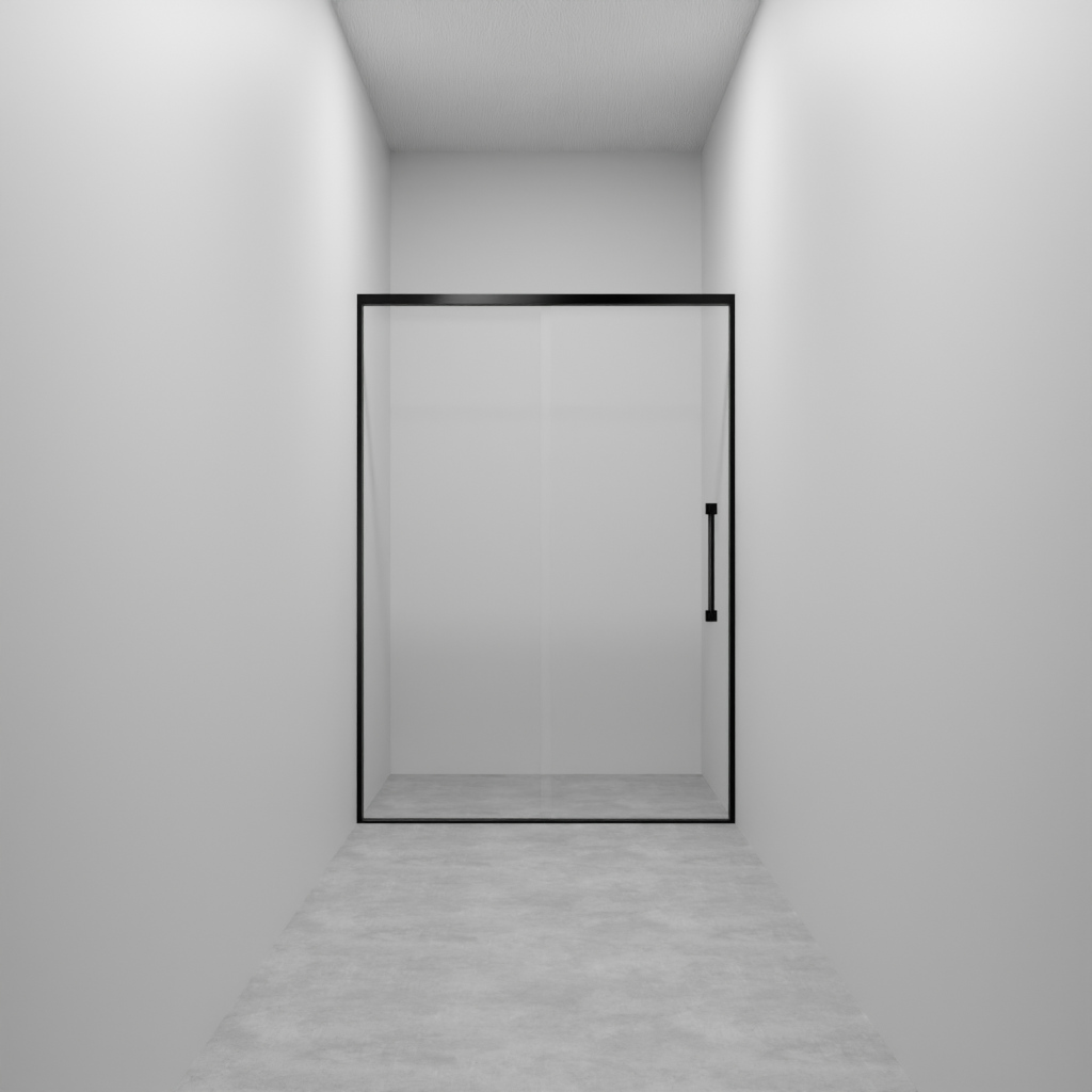 Box de Vidro Incolor Temperado com Perfil Black Matte (Piemonte) 3271,48