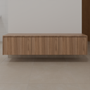 Armário Sala Estar Inferior de Giro Freijó; Puxador Chanfro Usinado 45° Sala Estar Tipo 1 Tipo 2 Tipo 5