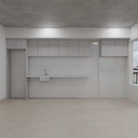 Armário Cozinha Superior de Giro Beton; Puxador Porta Passante Cozinha Tipo 1 Tipo 2 Tipo 5