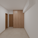 Closet Suíte 2 de Giro Freijó; Puxador Slim Prata Suíte 02 Tipo 1