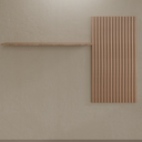 Painel de Parede 0,90m x 1,74m (LxA) com Prateleira 0,30m x 1,70m (PxL) Louro Freijo (Sudoeste / Vale do Sereno - Apt 01 04 05 06 09 10)