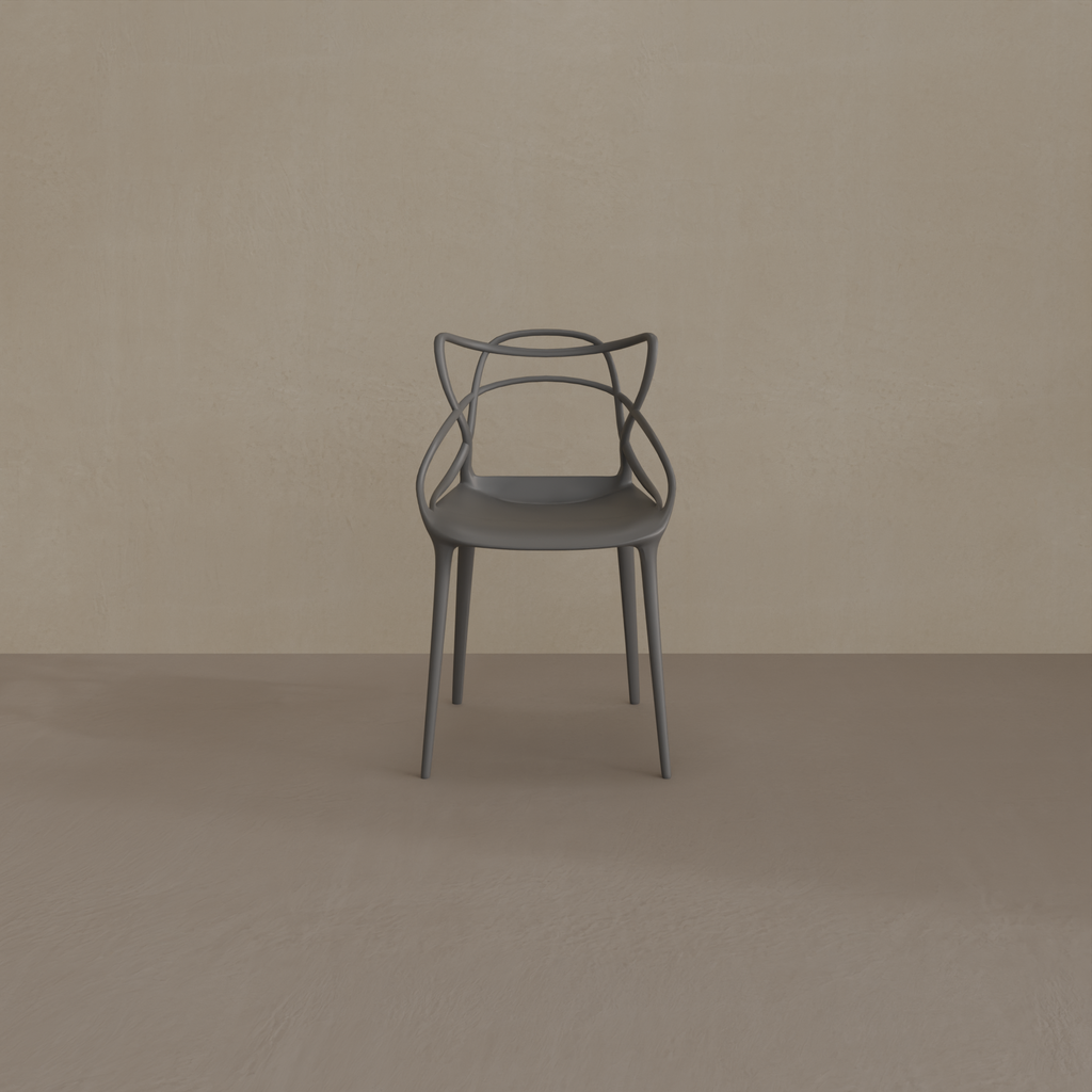 Conjunto de 2 Cadeiras Allegra PP Rivatti Cinza Escura