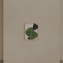 Quadro Abstrato Desencontro Perfeito Moldura Filete Crua sem Vidro 40 x 50 cm