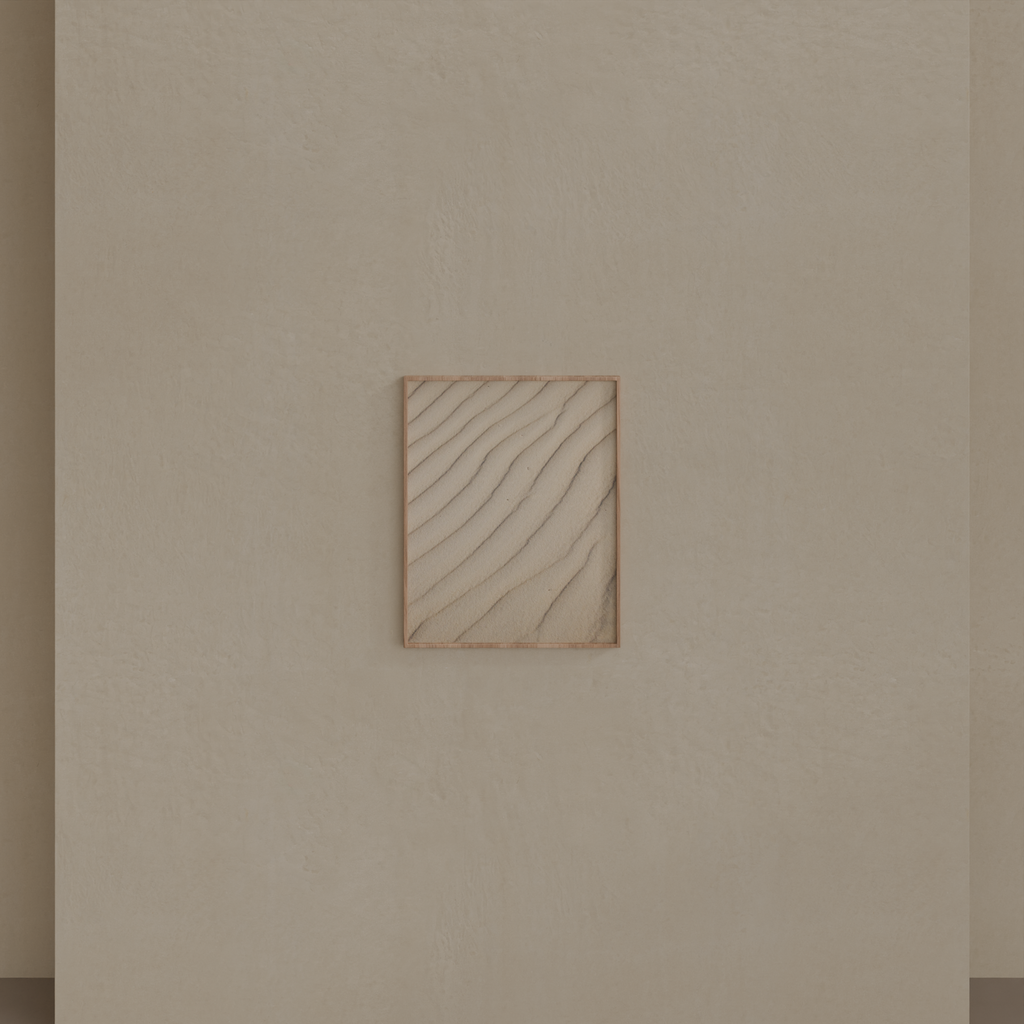 Quadro Fotografia Chão de Areia Caixa Crua sem Vidro 40x50cm