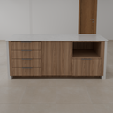 Bancada Ilha Cozinha Louro Freijo; Puxador Slim Prata Cozinha Tipo 1 Tipo 2 Tipo 5