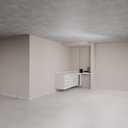 Armário Cozinha Inferior com Nicho para Lava e Seca Cinza Cobalto (Sudoeste / Bias Fortes - Apt 09)