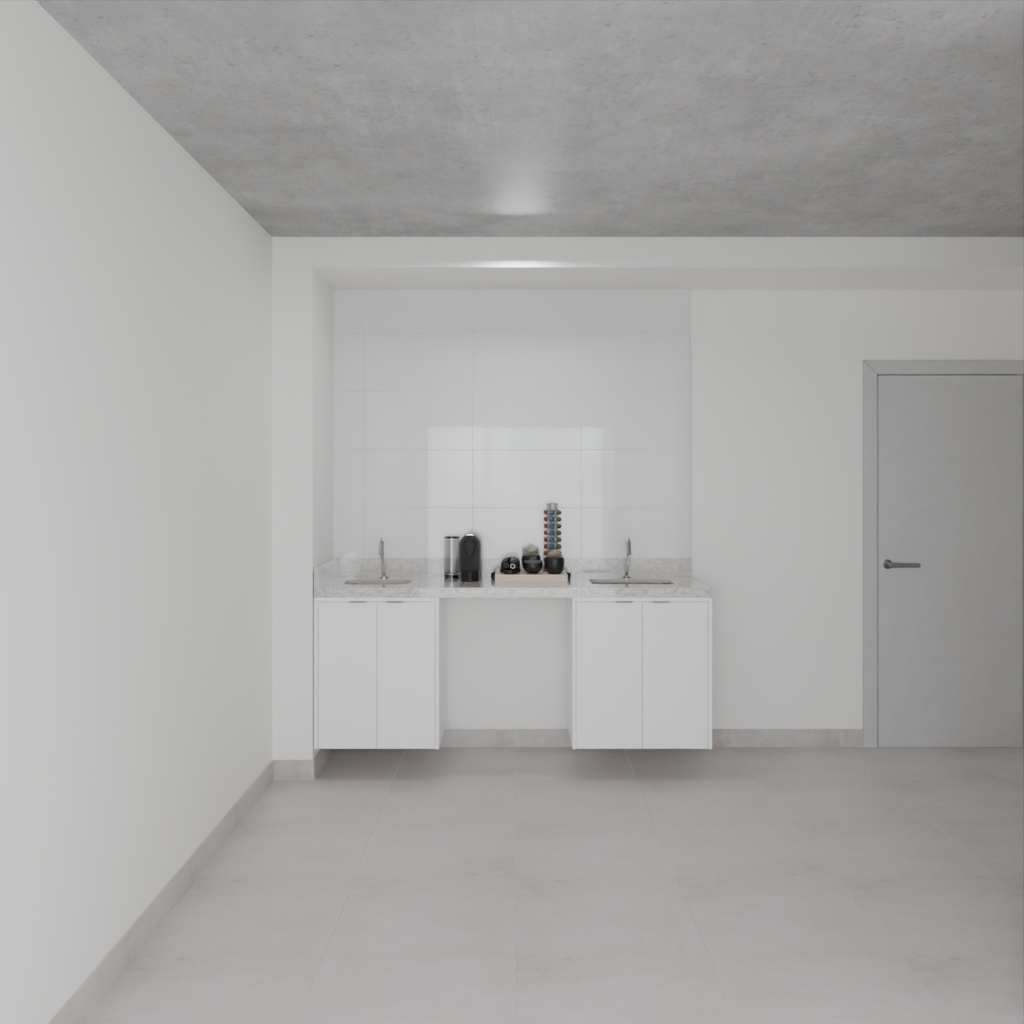 Armário Cozinha Inferior com Nicho para Lava e Seca Branco Tx (Sudoeste / Bias Fortes – Apt 03 04)