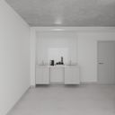 Armário Cozinha Inferior com Nicho para Lava e Seca Cinza Cobalto (Sudoeste / Bias Fortes – Apt 03 04)