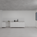 Armário Cozinha Inferior com Nicho para Lava e Seca Branco Tx (Sudoeste / Bias Fortes – Apt 01 02 05 06)