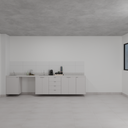 Armário Cozinha Inferior com Nicho para Lava e Seca Cinza Cobalto (Sudoeste / Bias Fortes - Apt 01 02 05 06)