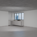 Armário Cozinha Inferior com Nicho para Lava e Seca Cinza Cobalto (Sudoeste / Bias Fortes – Apt 08 10)