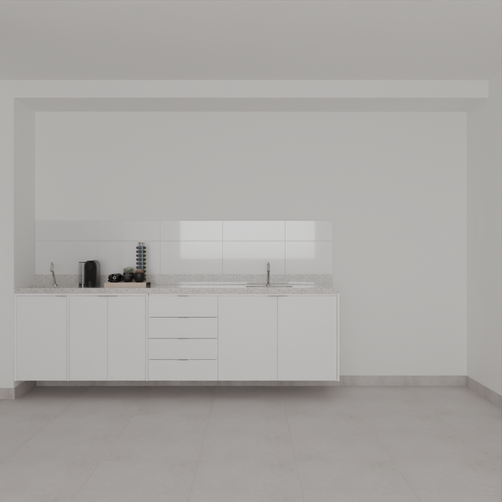 Armário Cozinha Inferior Branco Tx (Sudoeste / Bias Fortes - Apt 07 11) (CxB)